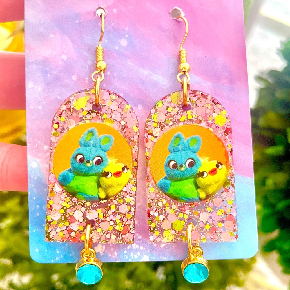 Bunny And Ducky From Toy Story Earrings